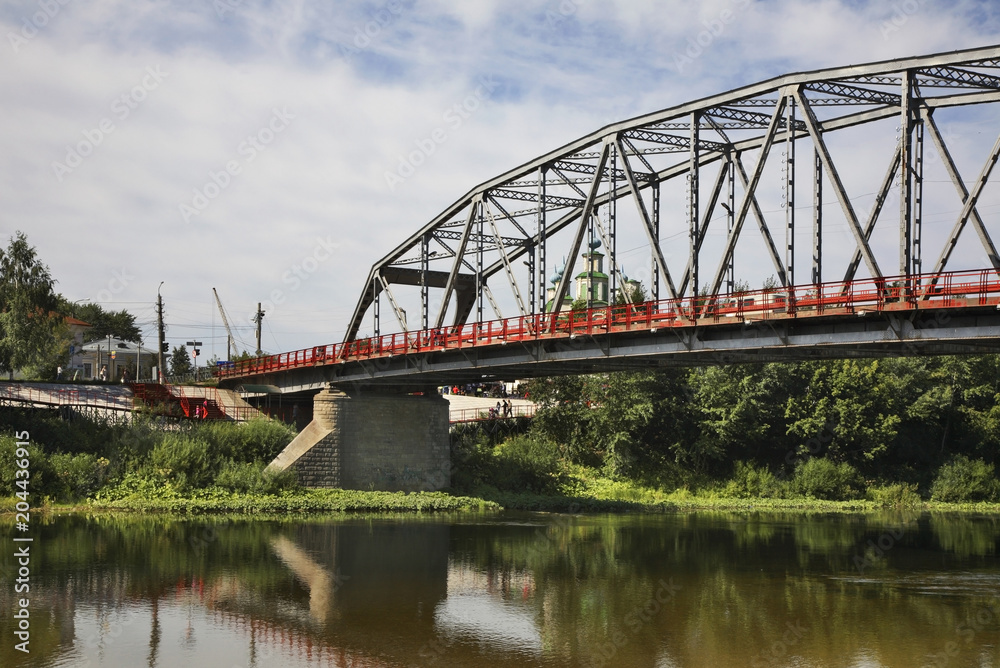 Bridge over the Sylva river in Kungur. Perm Krai. Russia