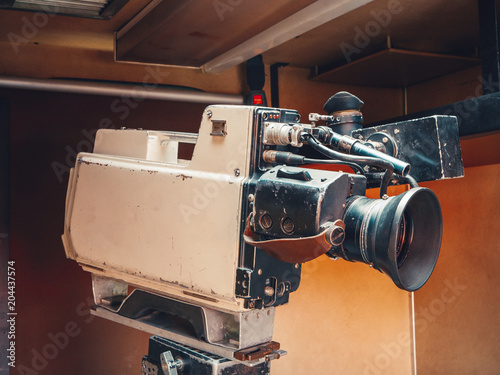 retro vintage type video camera