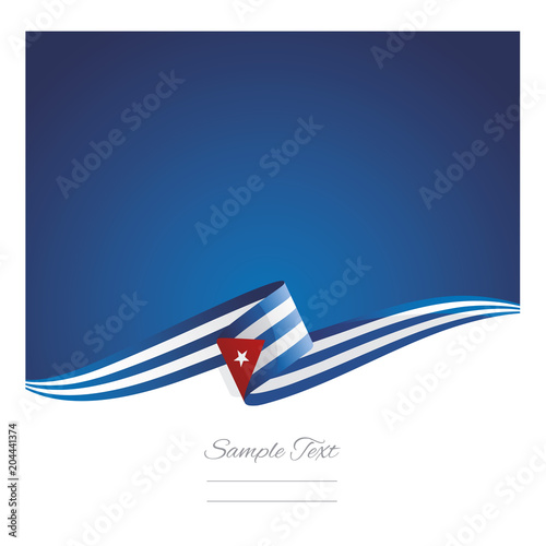 New abstract Cuba flag ribbon