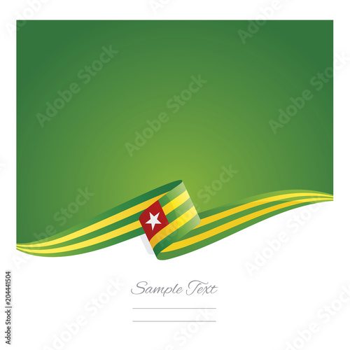 New abstract Togo flag ribbon