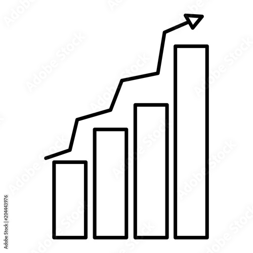 line graphic statistics bar growing diagram