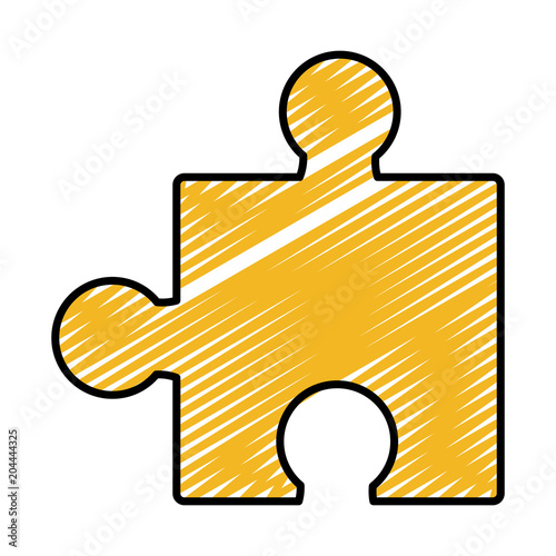 doodle puzzle piece object teamgame style photo