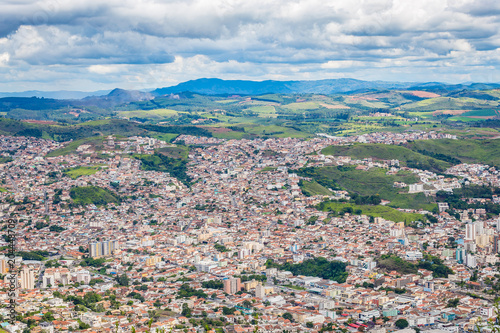 Pocos de Caldas, Minas Gerias/Brazil. City view from the top of the Christ the Redeemer.