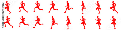 man run cycle and jogging animation spite sheet