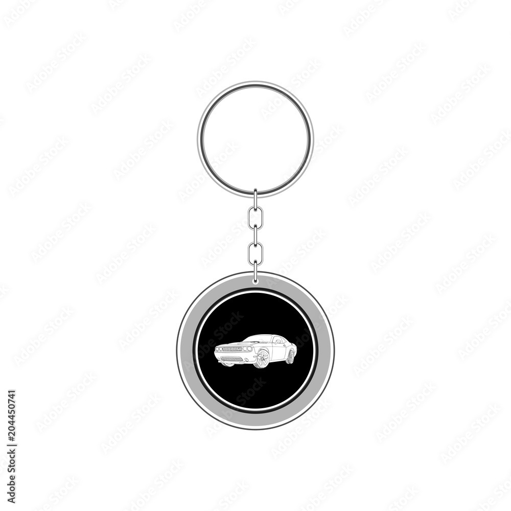 Key chain for car. Illustration Key chain for car. Illustration