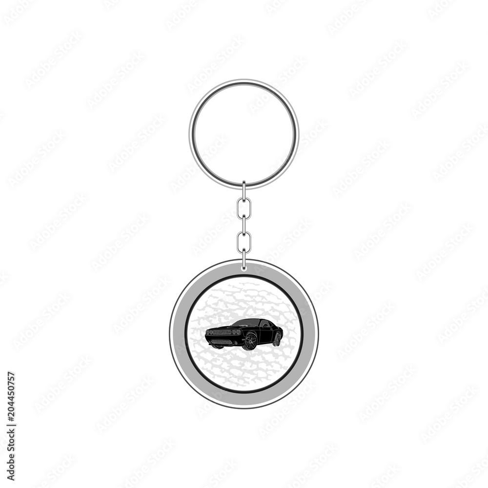 Key chain for car. Illustration Key chain for car. Illustration