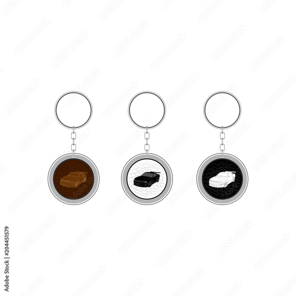 Flat set key chain for car Flat set key chain for car