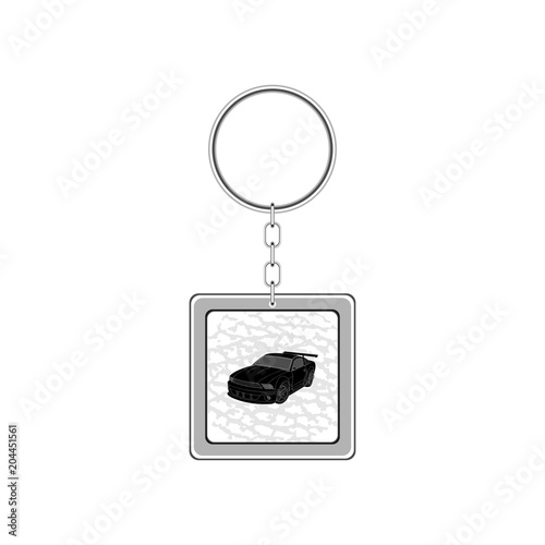 Key chain for car. Illustration