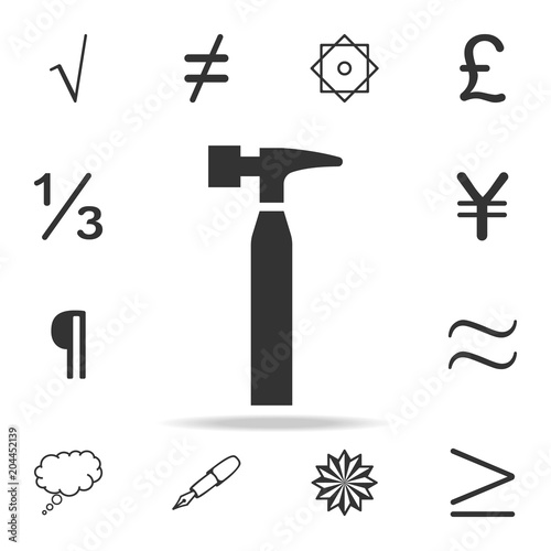 Hammericon. Detailed set of web icons and signs. Premium graphic design. One of the collection icons for websites, web design, mobile app photo