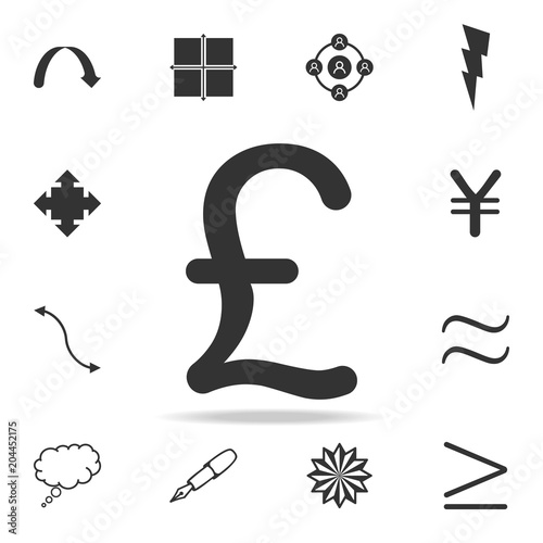 Pound sign icon. Detailed set of web icons and signs. Premium graphic design. One of the collection icons for websites, web design, mobile app