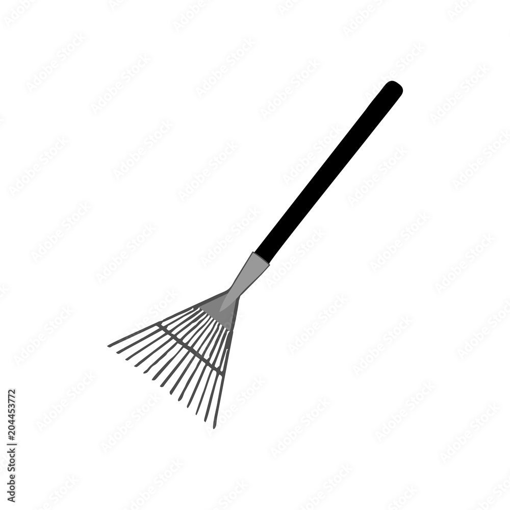 Rake leaves. Illustration Rake leaves. Illustration