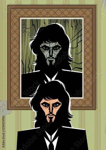 evil framed painting