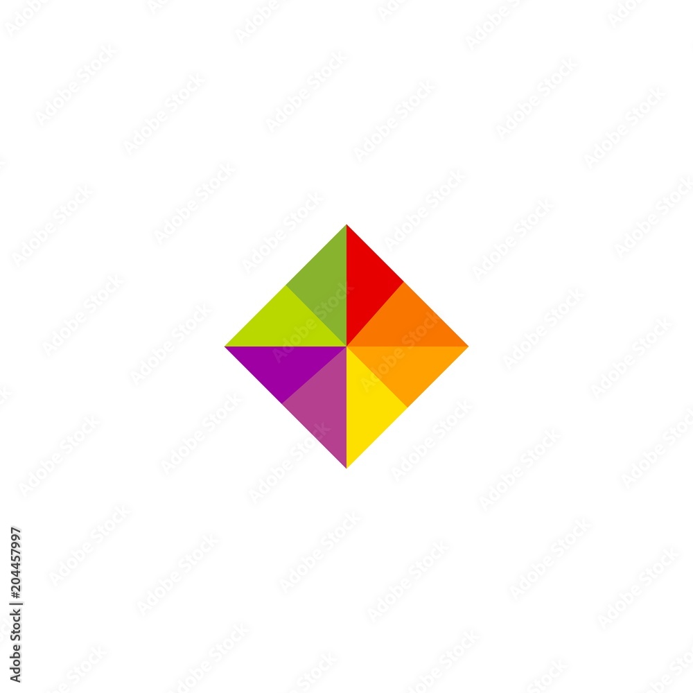 Abstract square logo for business. Creative idea with geometric shape. Vector illustration. Cube on polygon background logo design template Abstract square logo for business. Creative idea with geometric shape. Vector illustration. Cube on polygon background logo design template