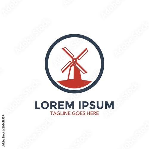 windmill logo. icon. vector illustration