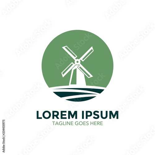 windmill logo. icon. vector illustration
