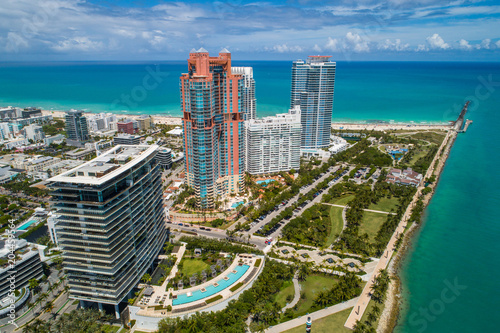 Aerial Miami Beach South Pointe Park