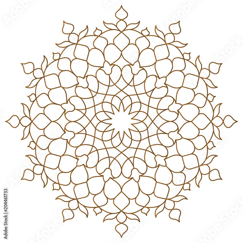 Arabic circle pattern monoline ornament photo