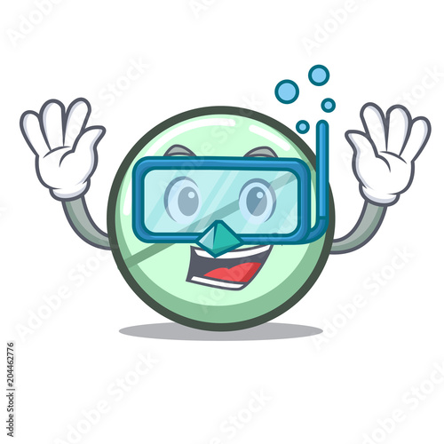 Diving drug tablet character cartoon