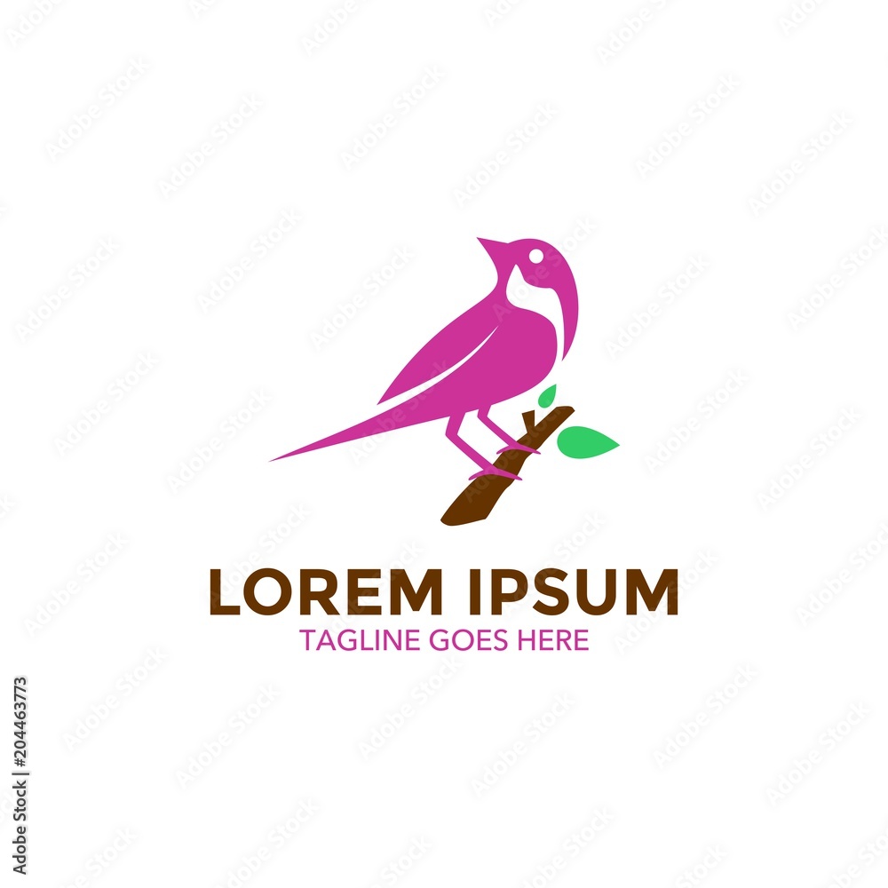 Obraz premium sparrow logo. vector illustration. icon