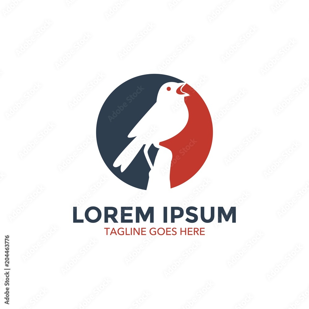 sparrow logo. vector illustration. icon sparrow logo. vector illustration. icon