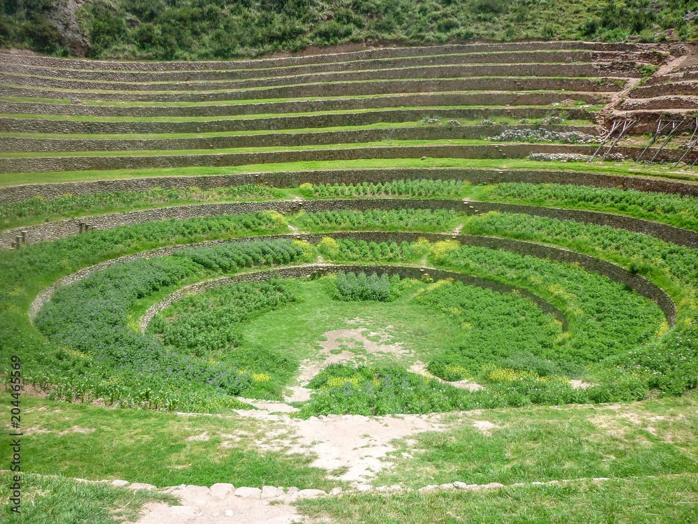 The Inca site of Moray, near Cuzco, Peru. Believed to be an experimental agricultural centre.