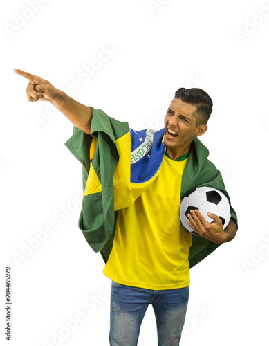 Brazilian fan soccer vibrant person