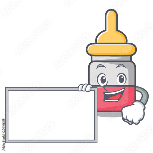 With board nassal drop character cartoon