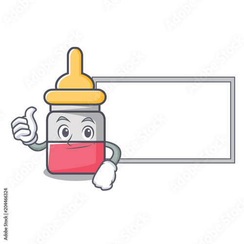 Thumbs up with board nassal drop character cartoon