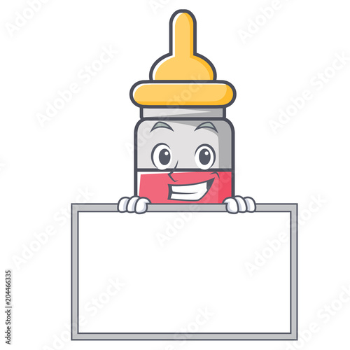 Grinning with board nassal drop character cartoon
