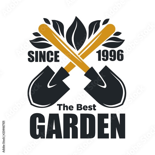 Garden tools for gardening vector icon