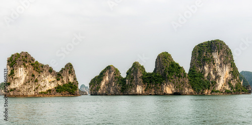 Beautiful panorama of Halong Bay in Vietnam