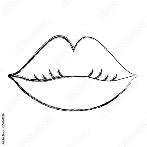 grunge beauty female lips makeup style
