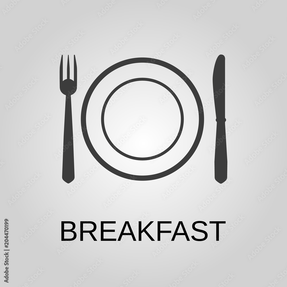 Breakfast icon. Breakfast symbol. Flat design. Stock - Vector illustration Breakfast icon. Breakfast symbol. Flat design. Stock - Vector illustration