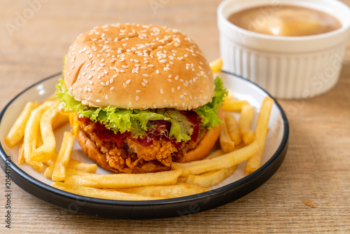 fried chicken burger