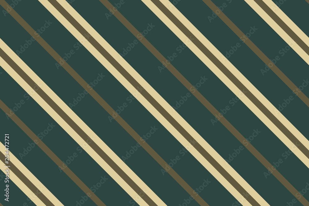 Seamless pattern. Dark green stripes on beige background. Striped diagonal pattern For printing on fabric, paper Seamless pattern. Dark green stripes on beige background. Striped diagonal pattern For printing on fabric, paper