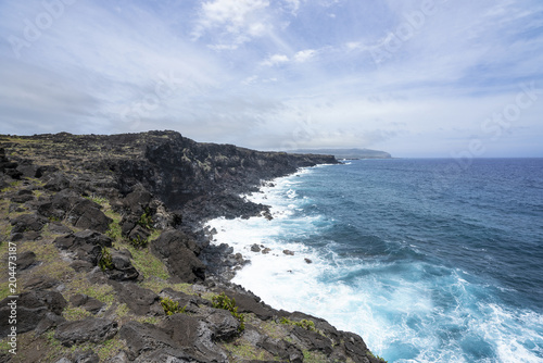 Rocky coast of Easter Island