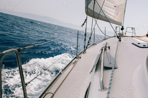 Yacht in the Mediterranean Sea
