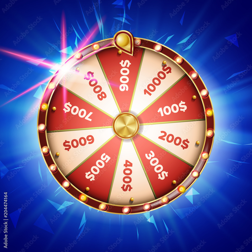Fortune Wheel Poster Vector. Spinning Lucky Roulette. Prize Concept  Background. Casino Club Illustration Stock Vector | Adobe Stock