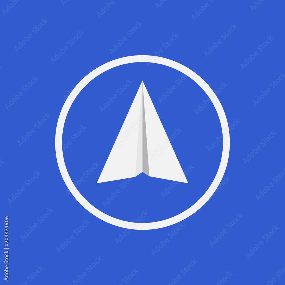 Paper plane icon. Origami glider illustration. Send button. Mail sign Paper plane icon. Origami glider illustration. Send button. Mail sign