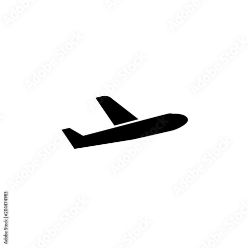 Simple plane sign back isolated icon illustration