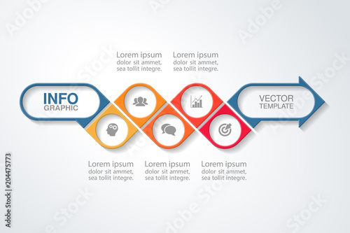 Vector infographic template for diagram, graph, presentation, chart, business concept with 5 options.