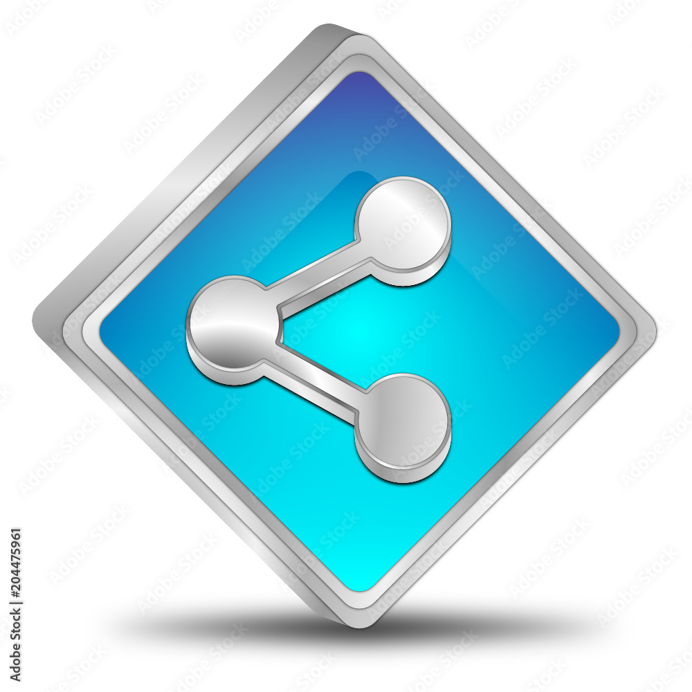 Share Button - 3D illustration Share Button - 3D illustration