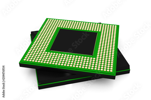 Electronic integrated circuit chip photo
