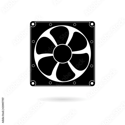 Exhaust fan black icon