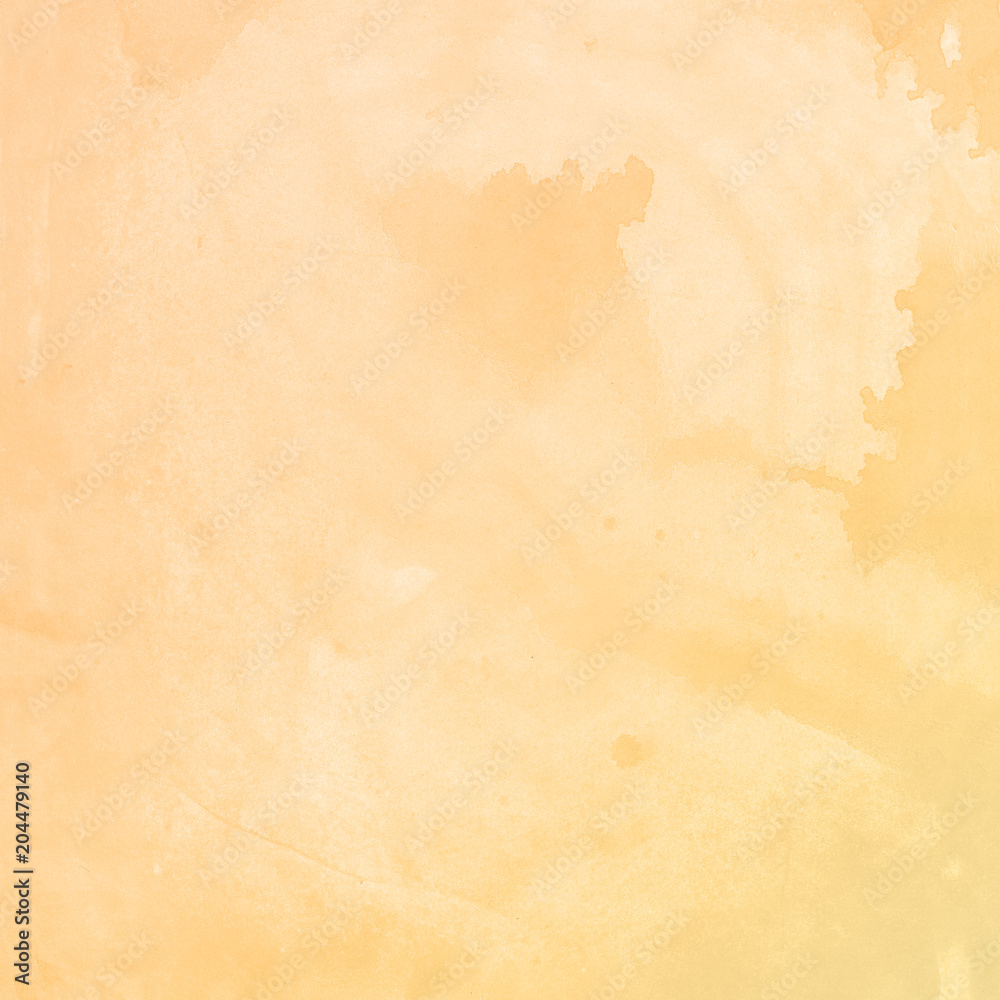 Obraz premium Yellow and brown watercolor paint background.