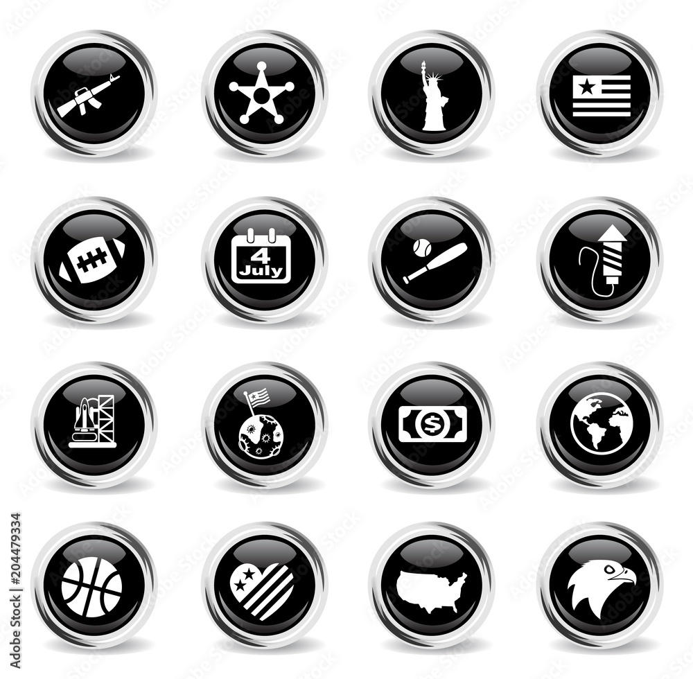 america icon set