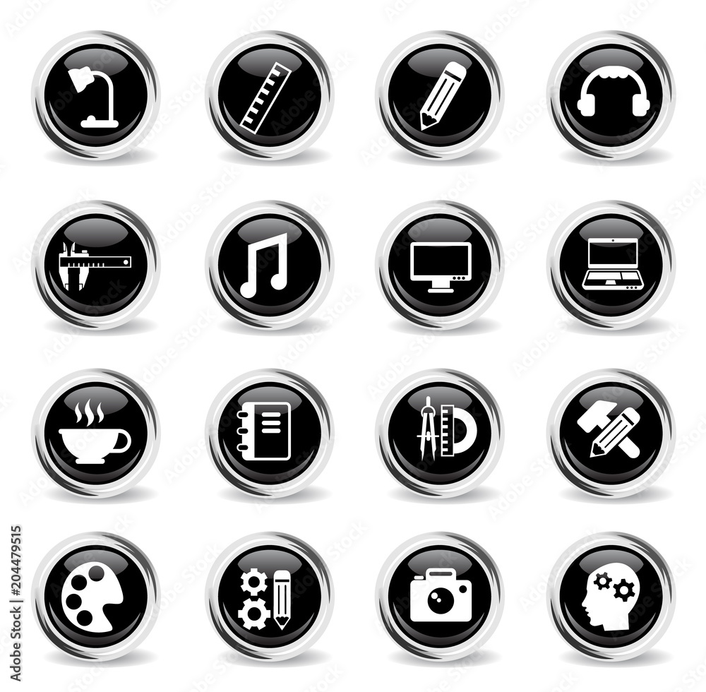 creative process icon set creative process icon set