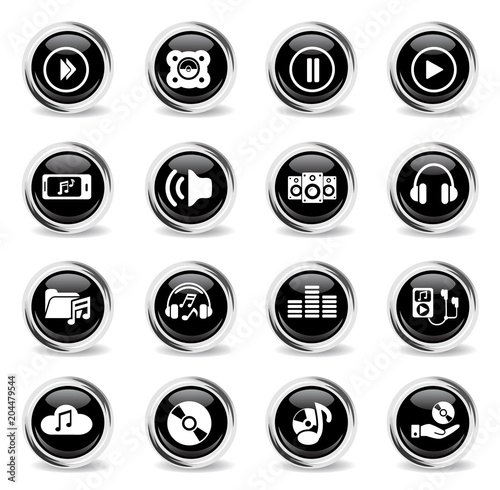 Free Download digital music icon set - GFXLoad