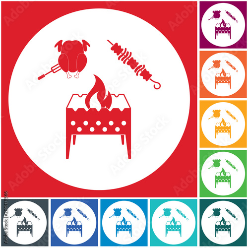 Brazier kebab and chicken icon