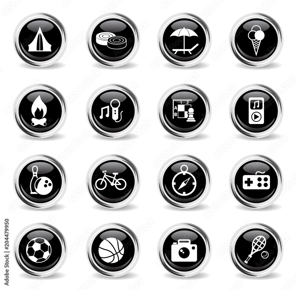 leisure icon set leisure icon set